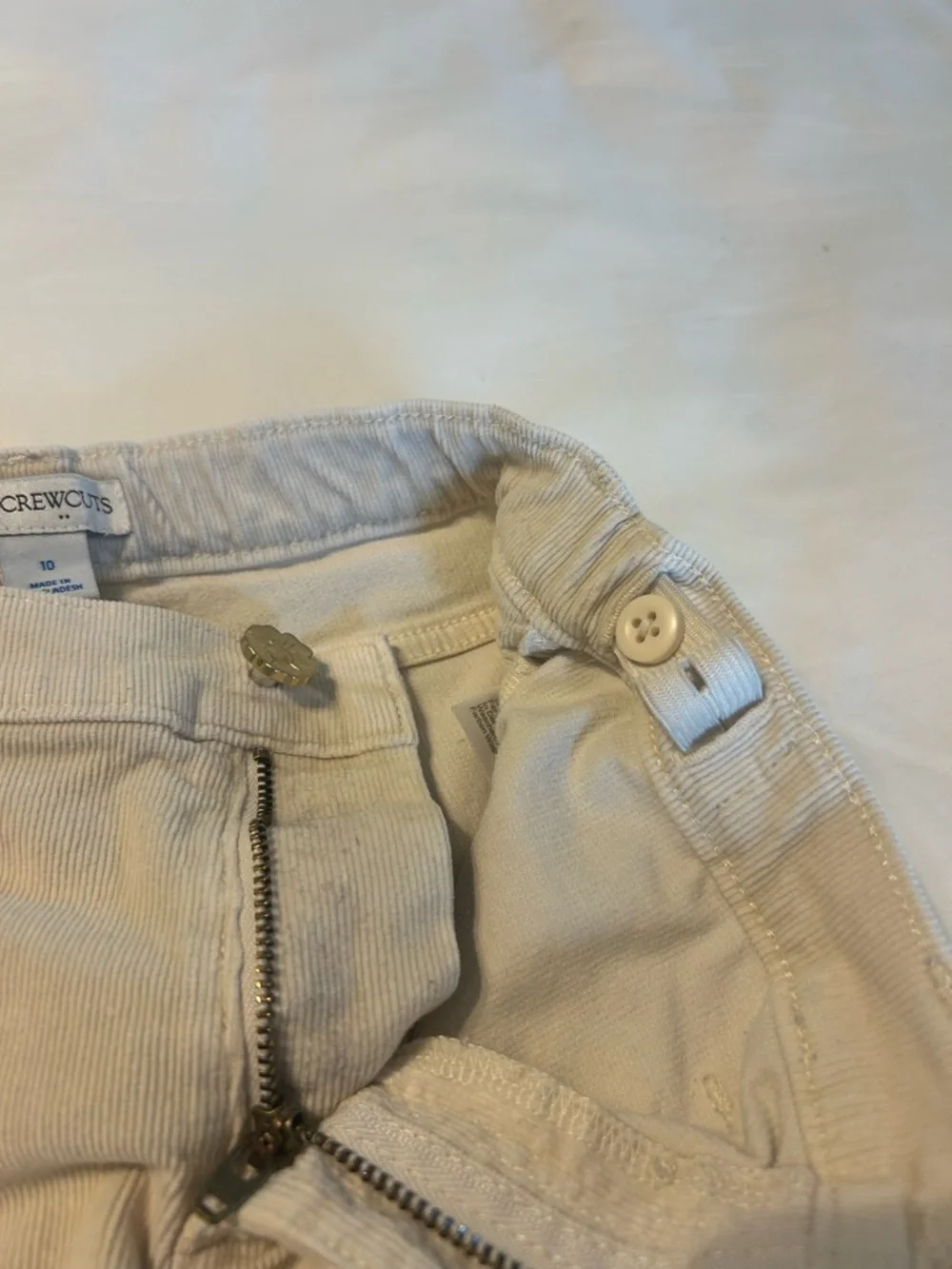 J. Crew Crewcuts Girls' Patch-Pocket Wide-Leg Corduroy Pant Size 10